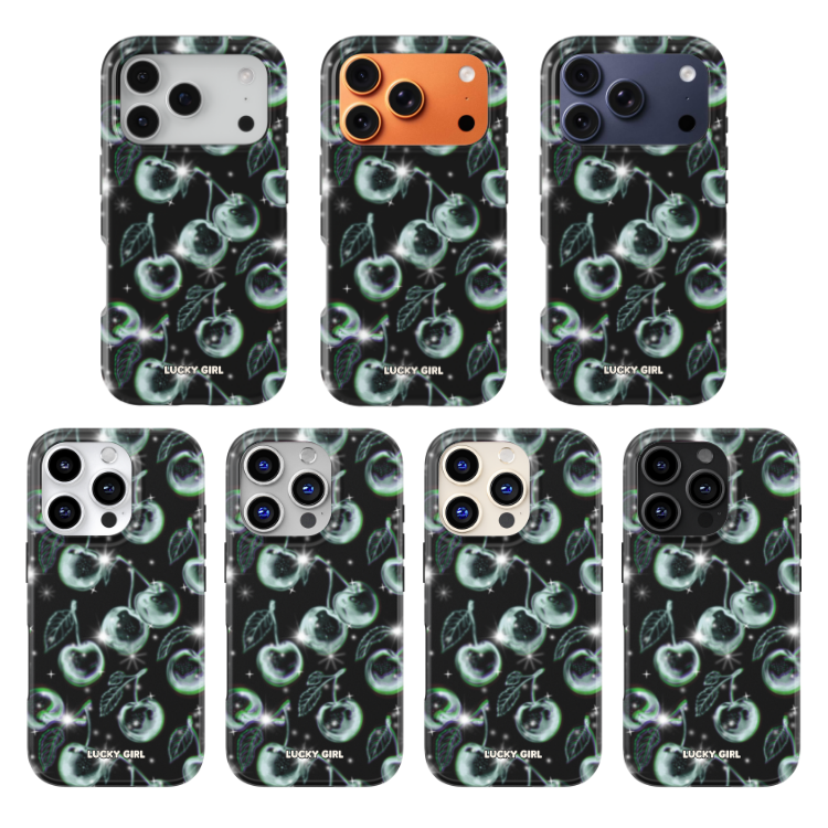 Chrome Cherries Phone Case