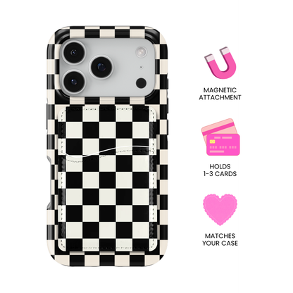 Onyx Checkers II MagSafe Card Holder