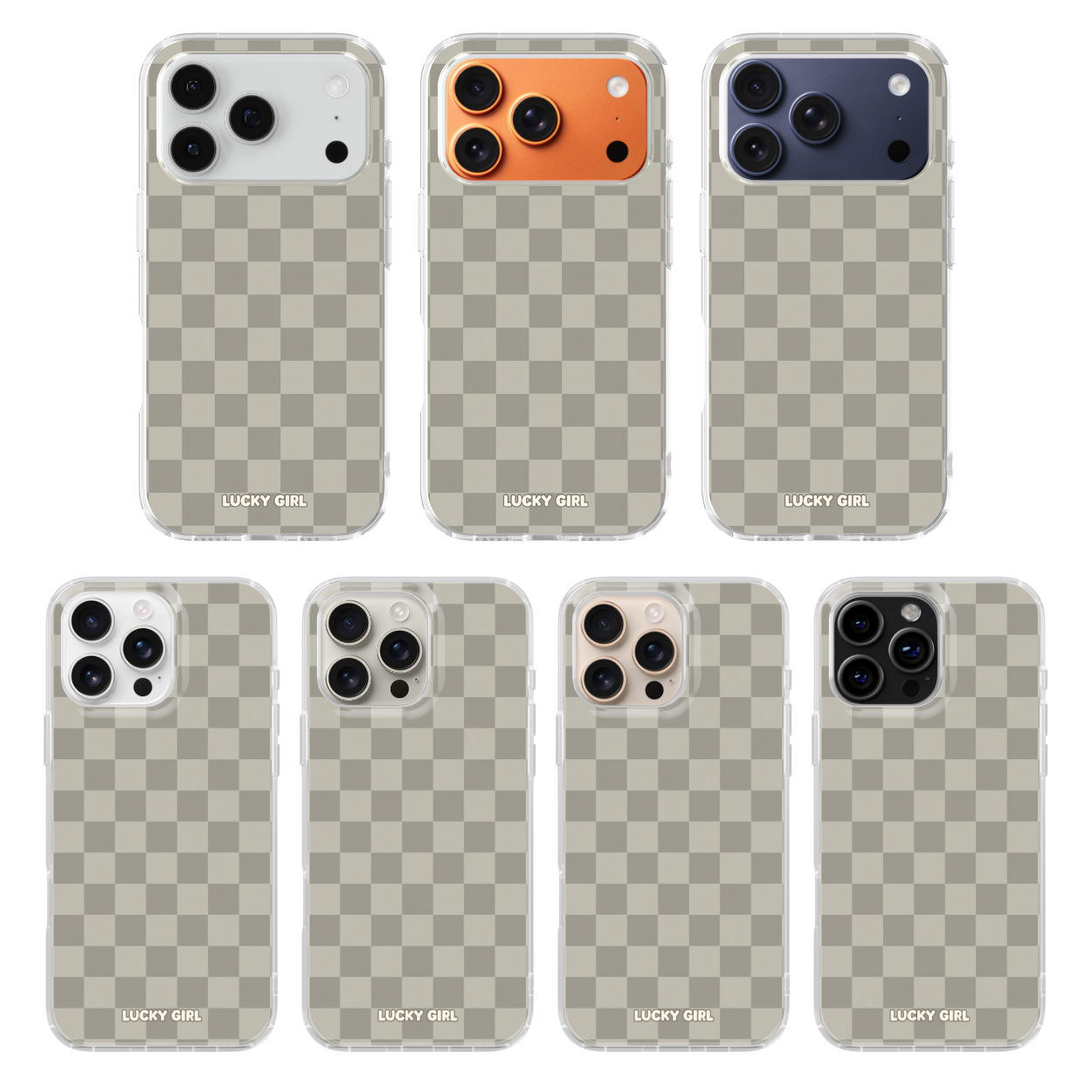 River Rock Checkers Clear Case Insert