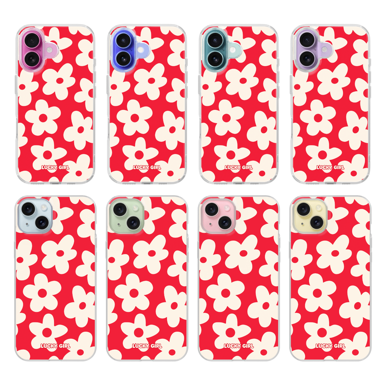 Vermillion Big Blooms Clear Case Insert