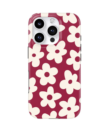 Black Cherry Big Blooms MagSafe Phone Case