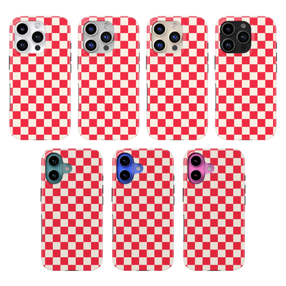 Vermillion Checkers II MagSafe Phone Case