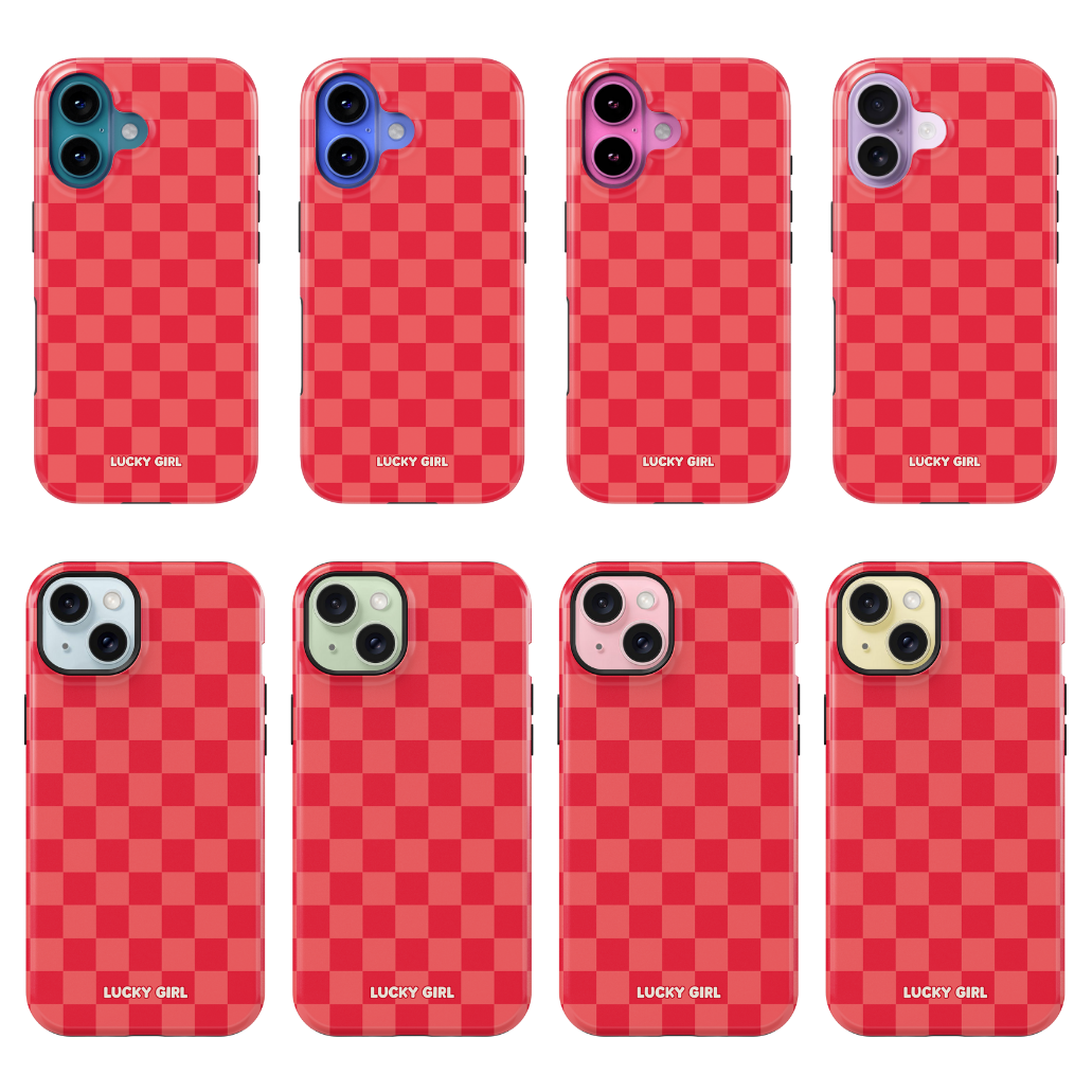Vermillion Checkers Phone Case