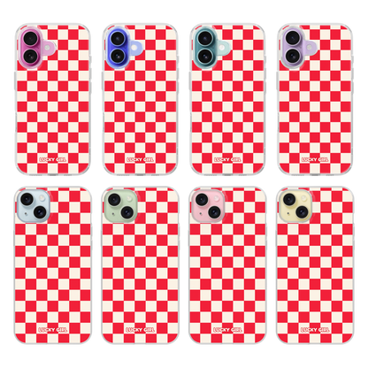 Vermillion Checkers II Clear Case Insert