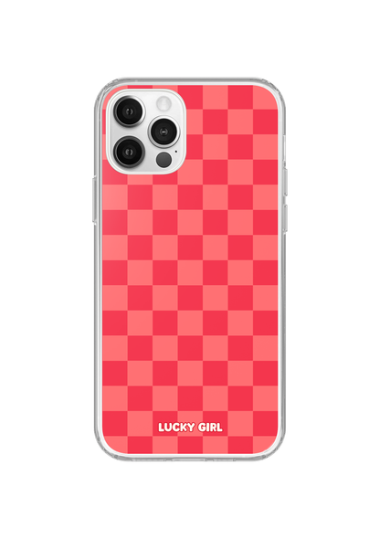 Vermillion Checkers Clear Case Insert