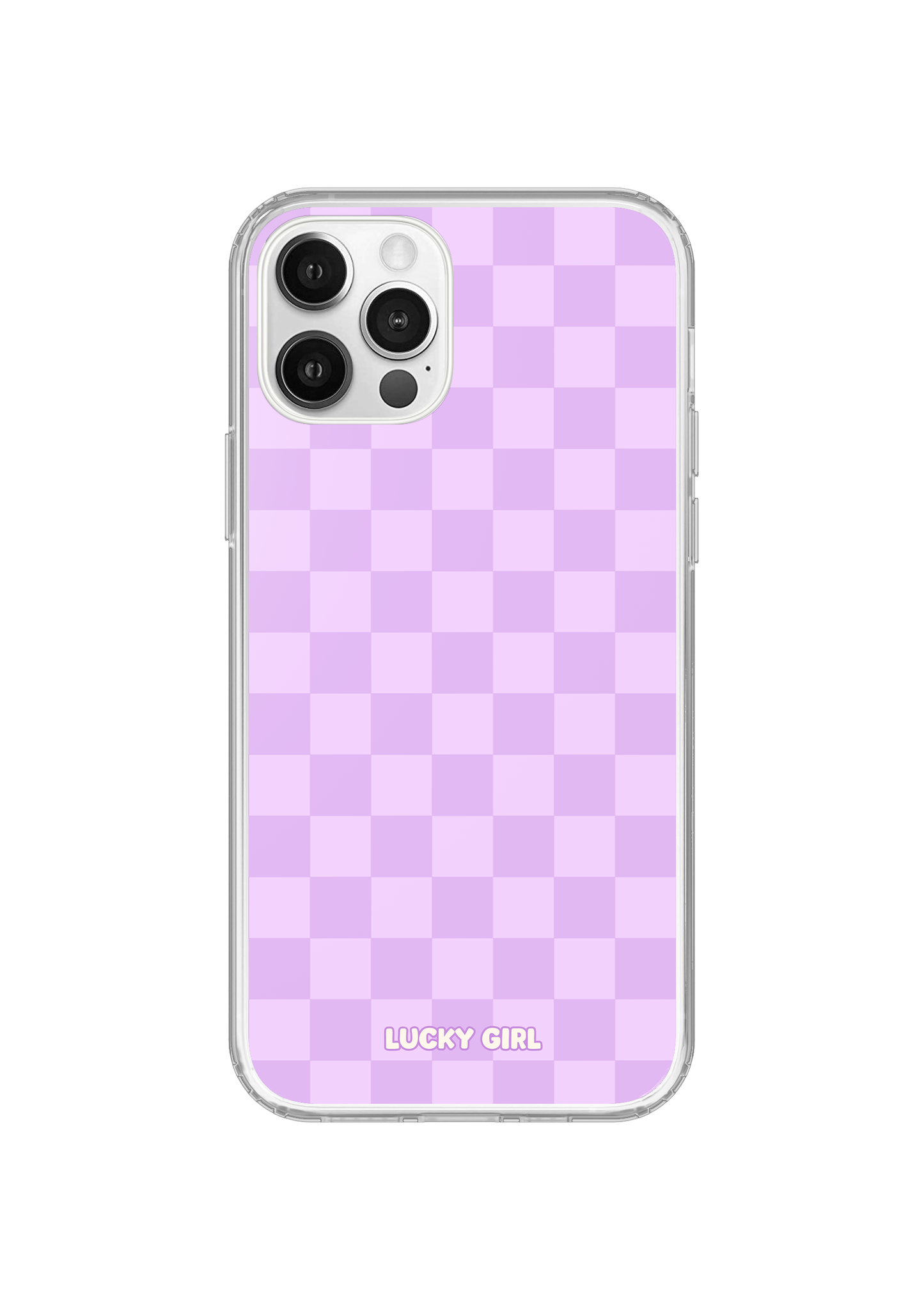 Lilac Checkers Clear Case Insert