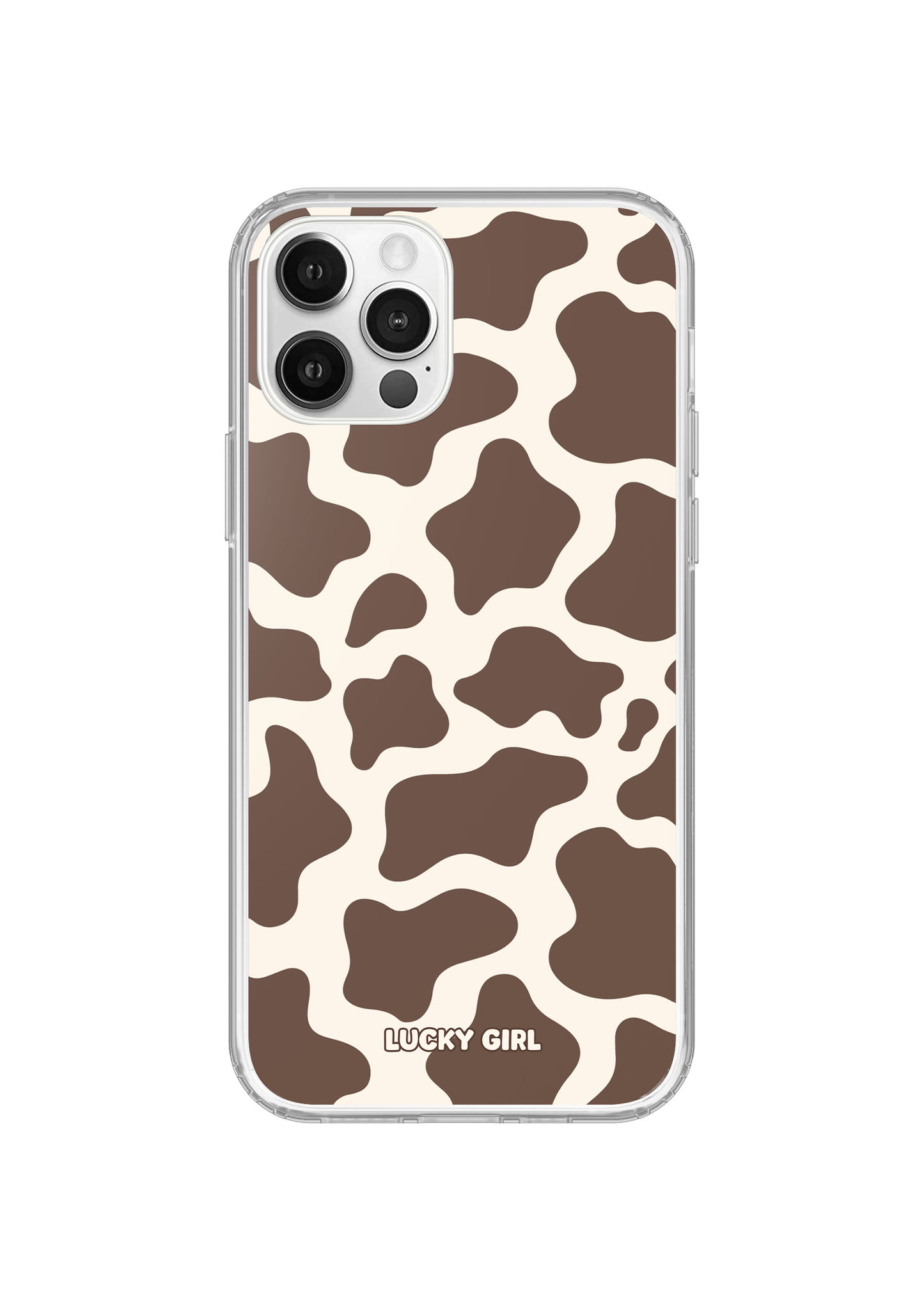 Espresso Cow Print Clear Case Insert