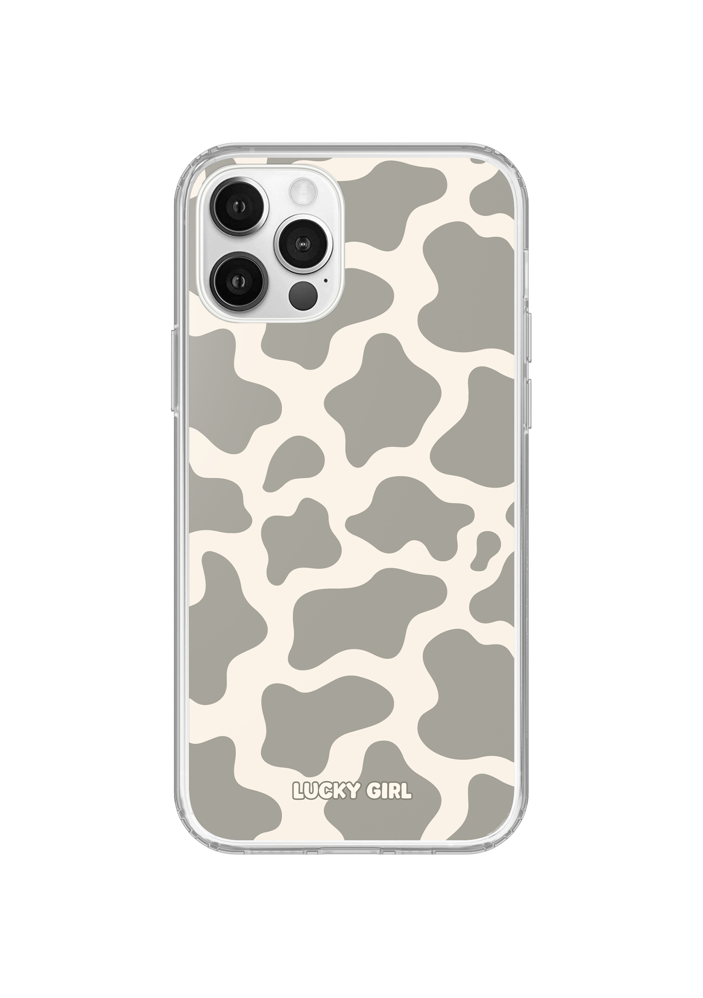 River Rock Cow Print Clear Case Insert