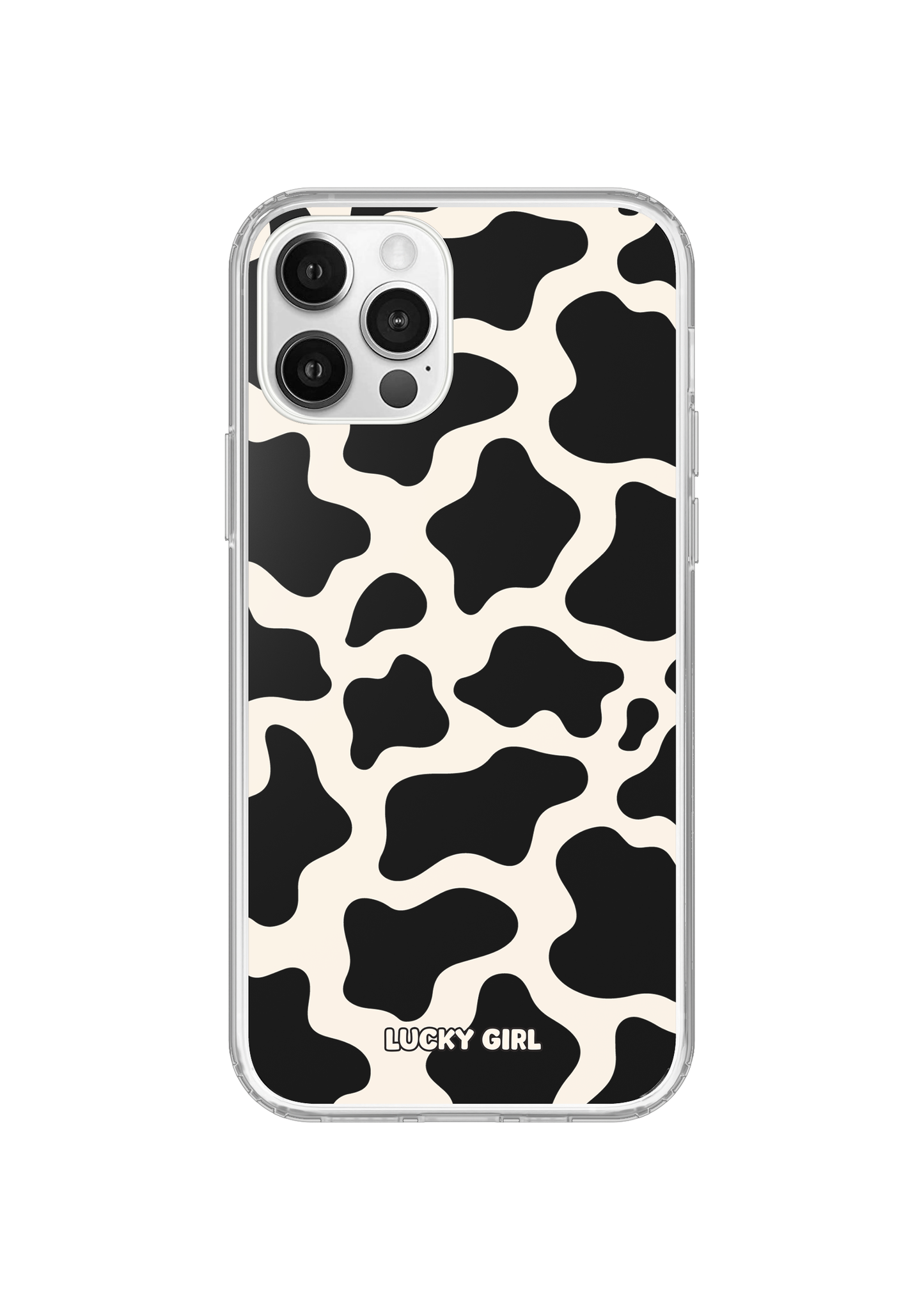 Onyx Cow Print Clear Case Insert
