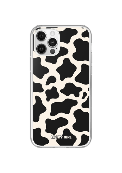 Onyx Cow Print Clear Case Insert