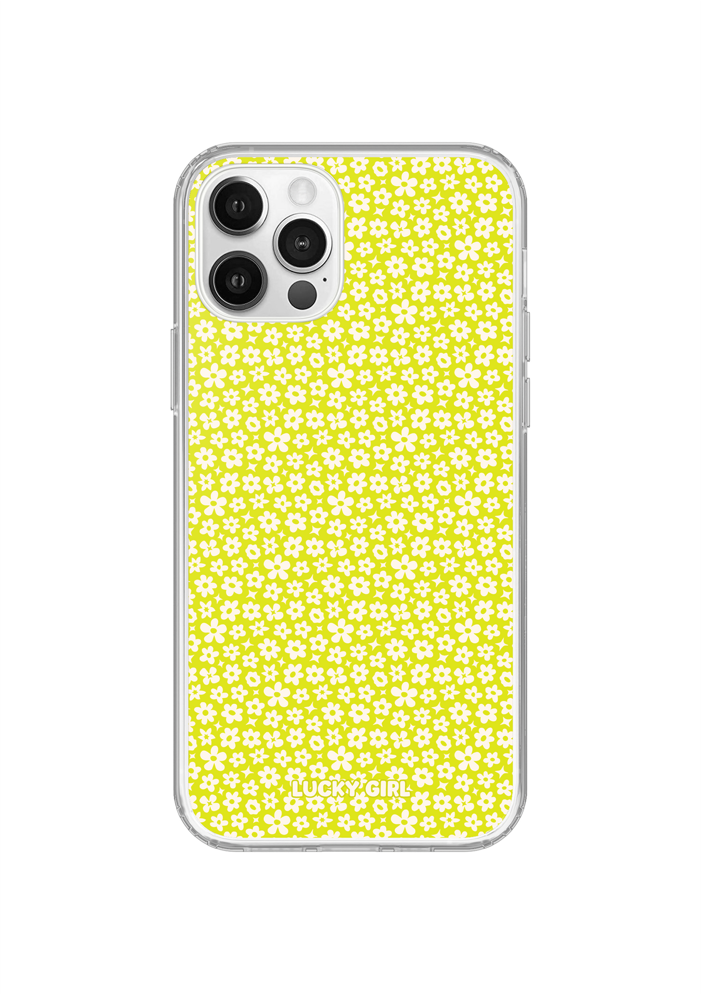 Electric Lime Little Blooms Clear Case Insert