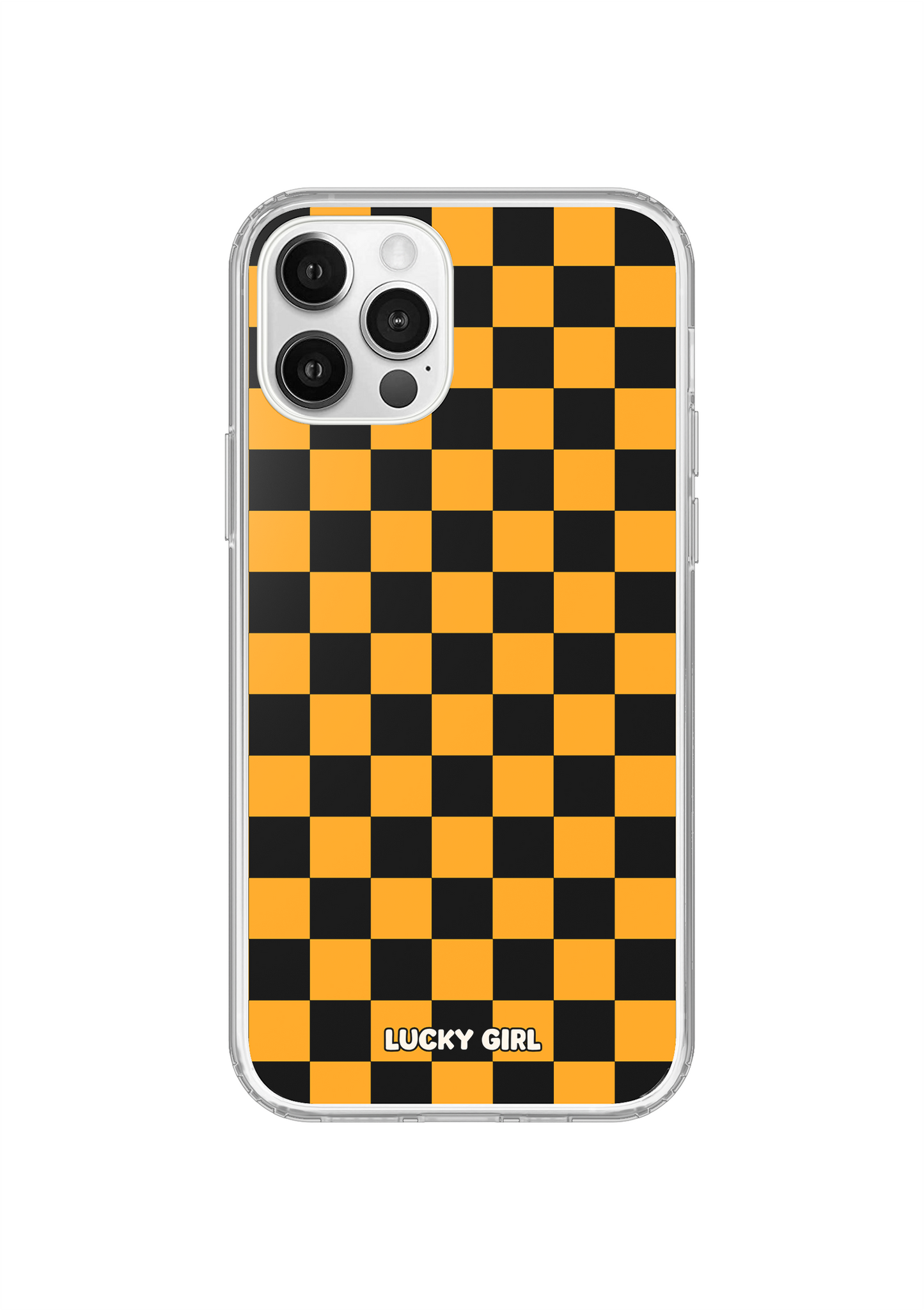 Creamsicle Checkers Clear Case Insert