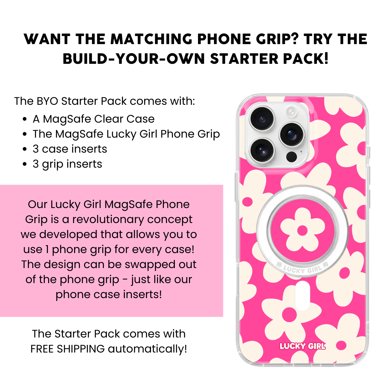 It Girl Big Blooms Clear Case Insert