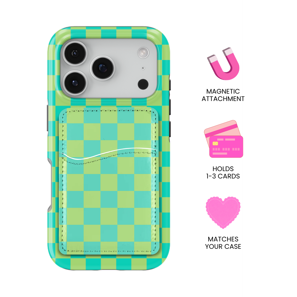 Gummy Bear Checkers MagSafe Card Holder