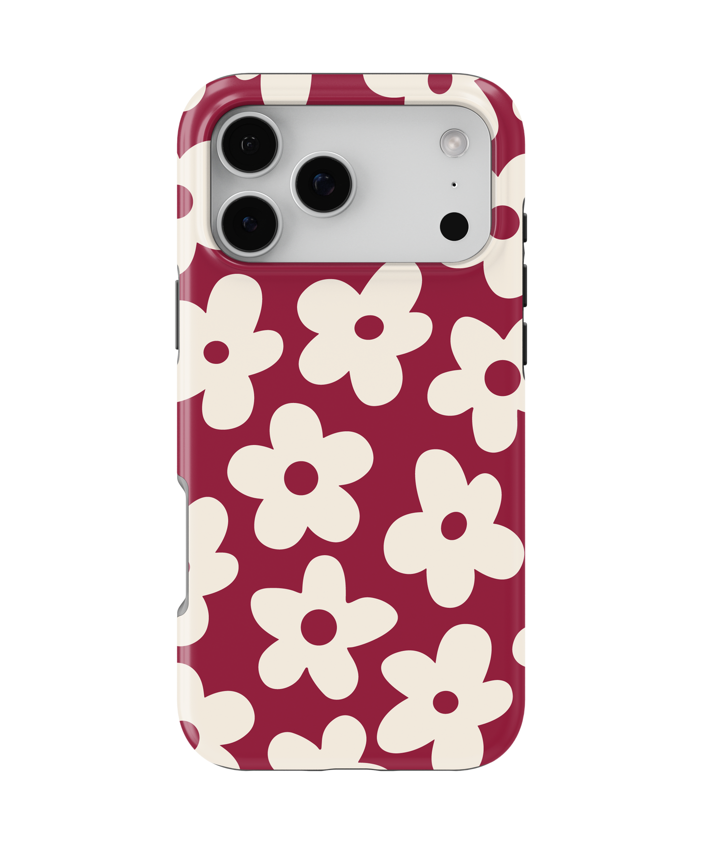 Black Cherry Big Blooms MagSafe Phone Case