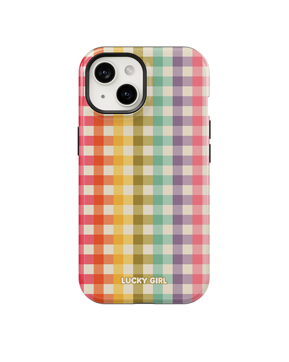 Rainbow Gingham Phone Case