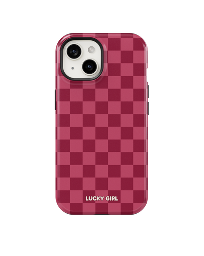 Black Cherry Checkers Phone Case