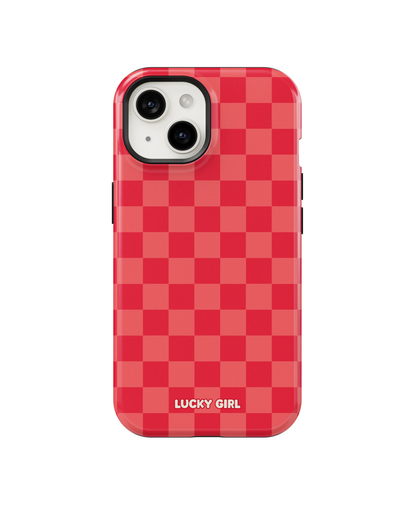 Vermillion Checkers Phone Case