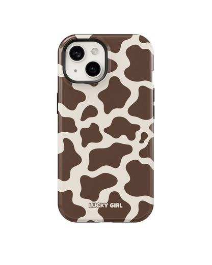 Espresso Cow Print Phone Case