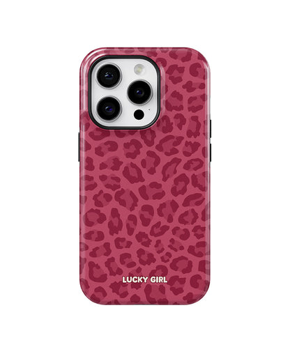 Black Cherry Leopard Phone Case