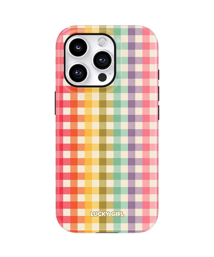 Rainbow Gingham Phone Case