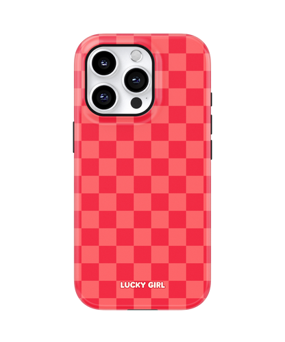 Vermillion Checkers Phone Case