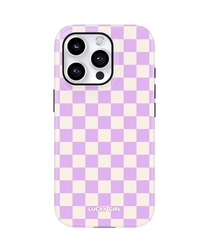 Lilac Checkers II Phone Case