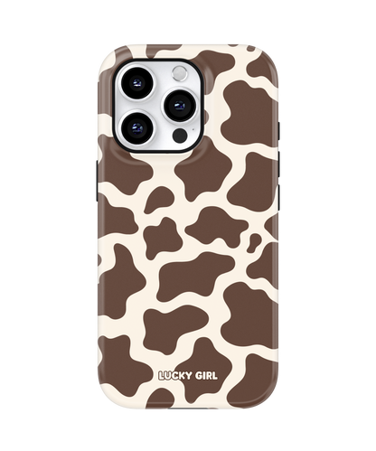 Espresso Cow Print Phone Case