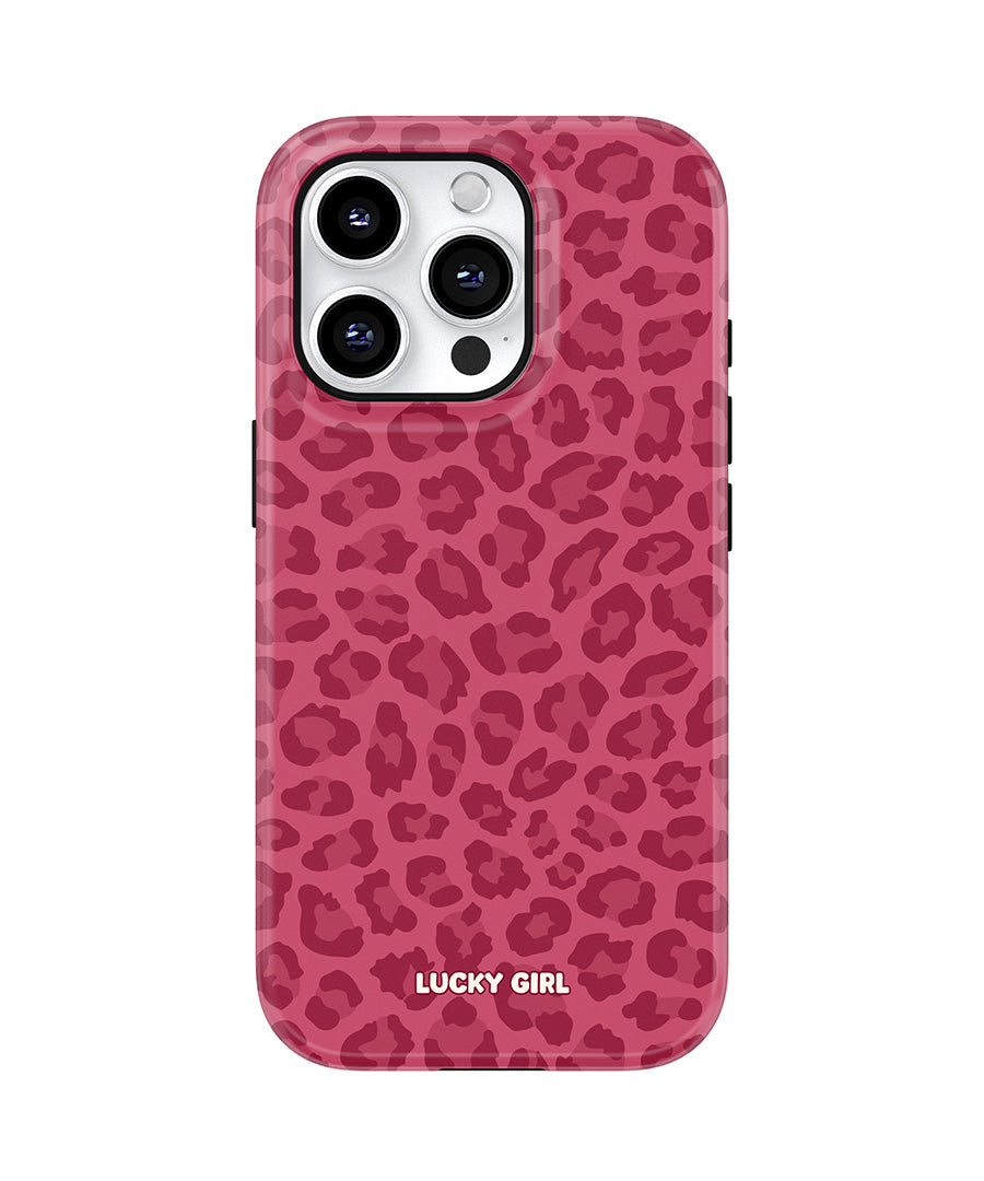 Black Cherry Leopard Phone Case