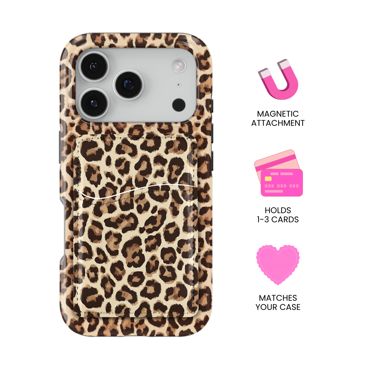 Classic Leopard MagSafe Card Holder