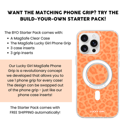 Tangerine Leopard Clear Case Insert