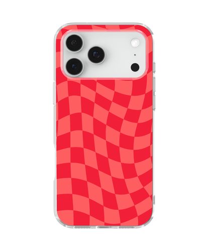 Vermillion Wavy Checkers Clear Case Insert