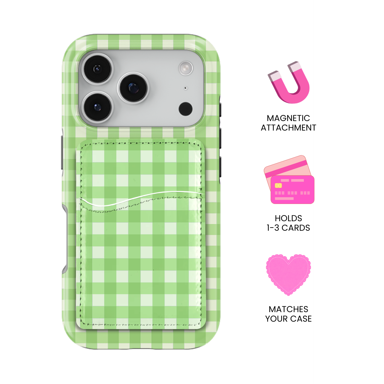 Garden Gingham MagSafe Card Holder
