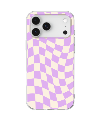 Lilac Wavy Checkers II Clear Case Insert
