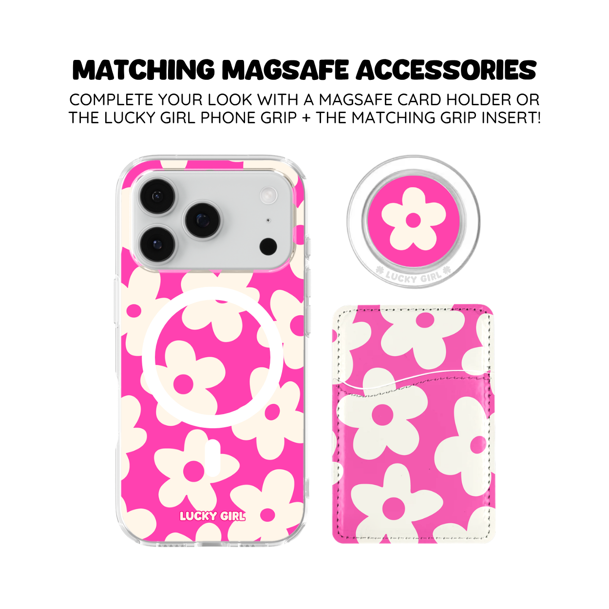 Raspberry Big Blooms Clear Case Insert