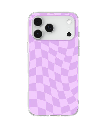 Lilac Wavy Checkers Clear Case Insert