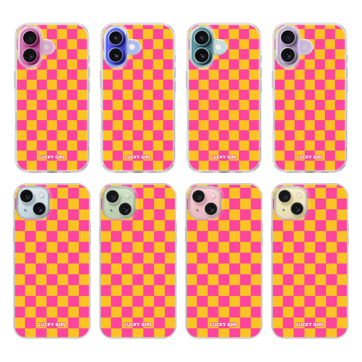 Pink Lemonade Checkers Clear Case Insert