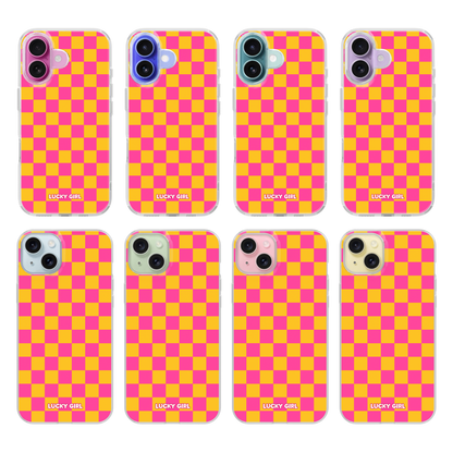 Pink Lemonade Checkers Clear Case Insert