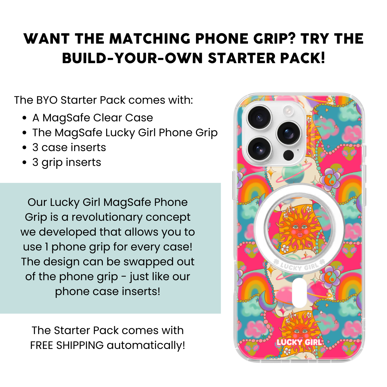 Neon Cosmos Clear Case Insert