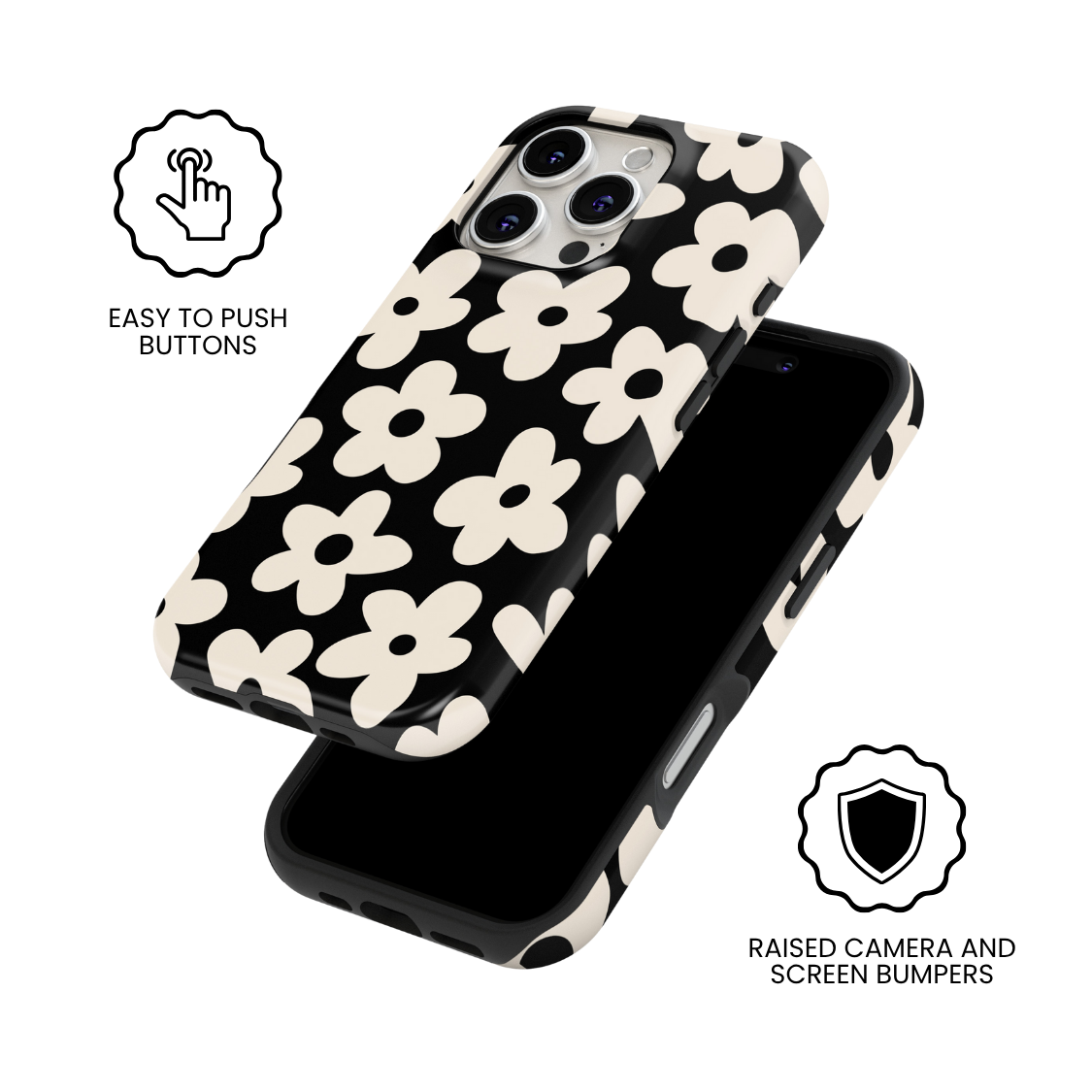Onyx Big Blooms MagSafe Phone Case