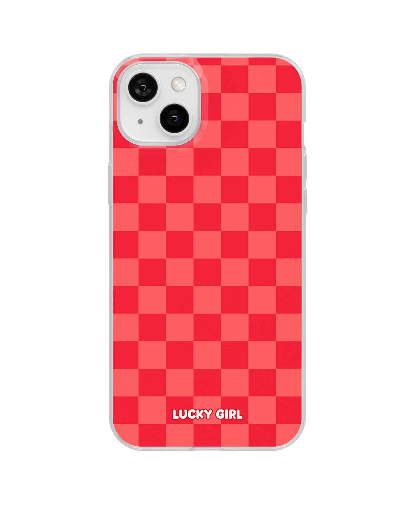 Vermillion Checkers Clear Case Insert