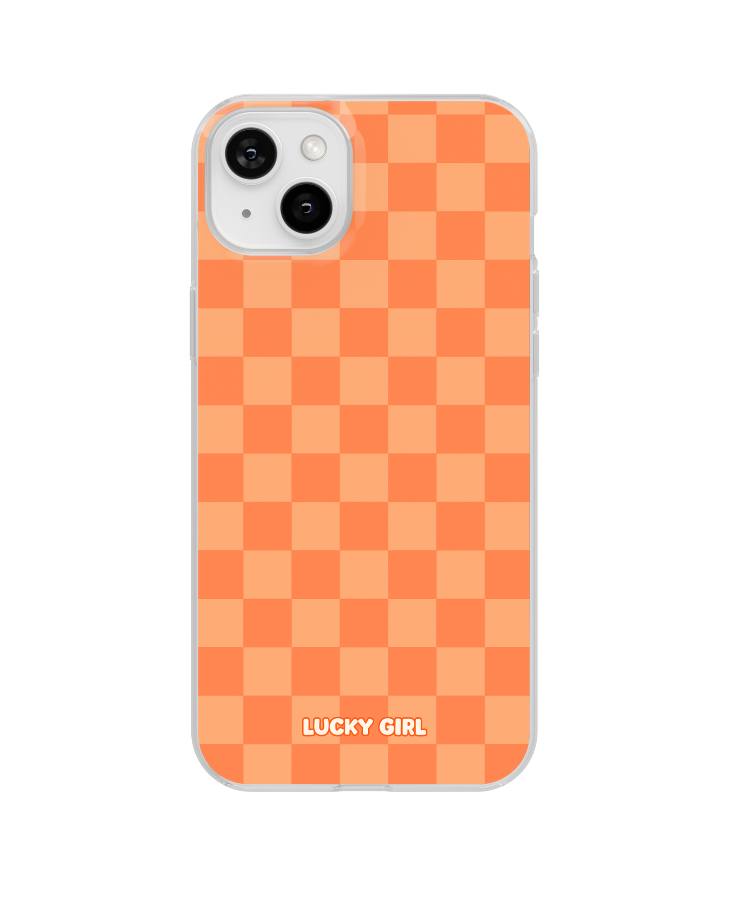 Tangerine Checkers Clear Case Insert