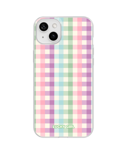 Pastel Gingham Clear Case Insert