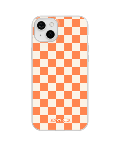 Tangerine Checkers II Clear Case Insert