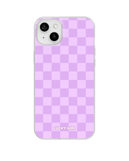 Lilac Checkers Clear Case Insert