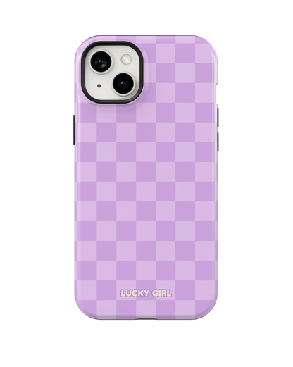 Lilac Checkers Phone Case