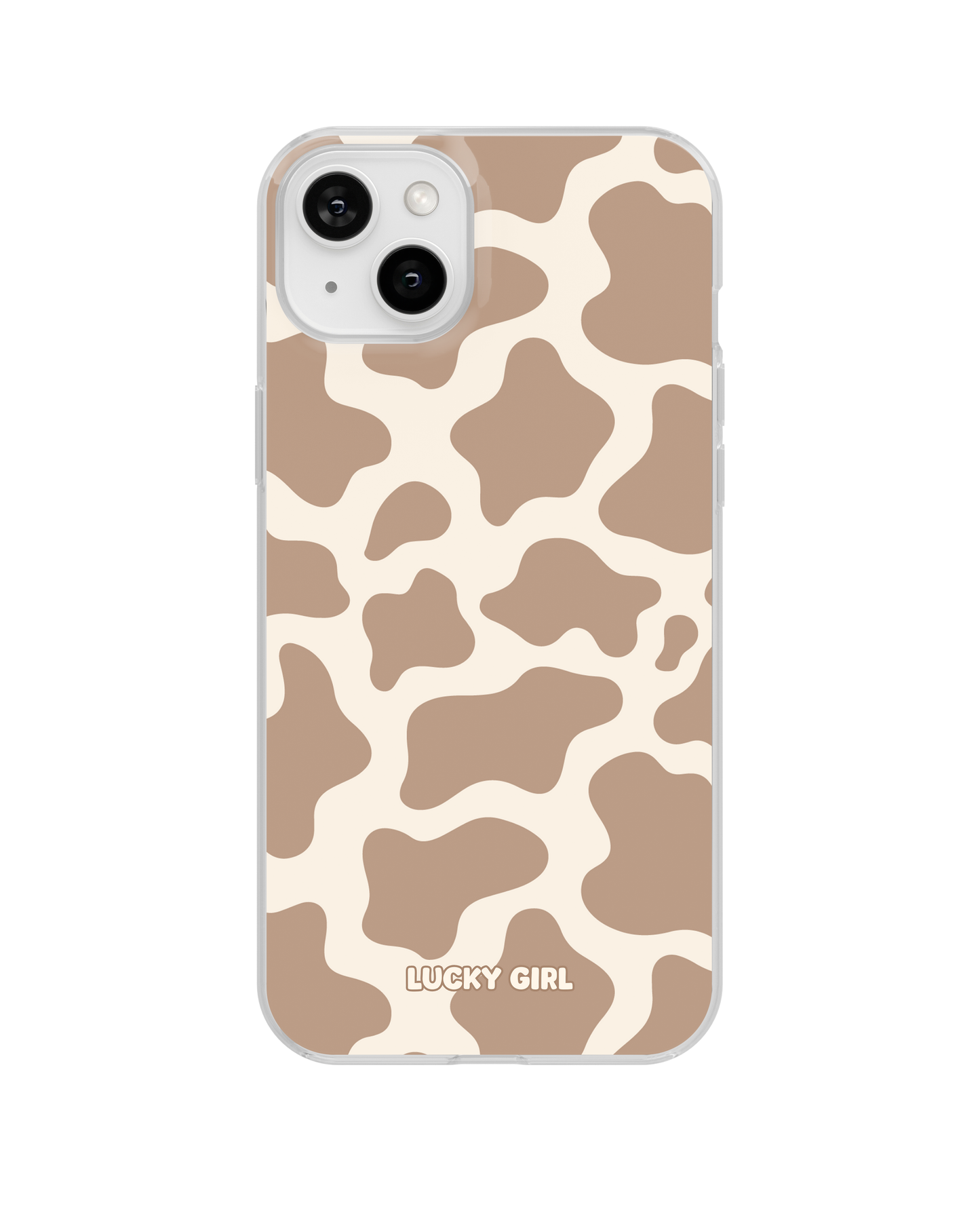 Chestnut Cow Print Clear Case Insert