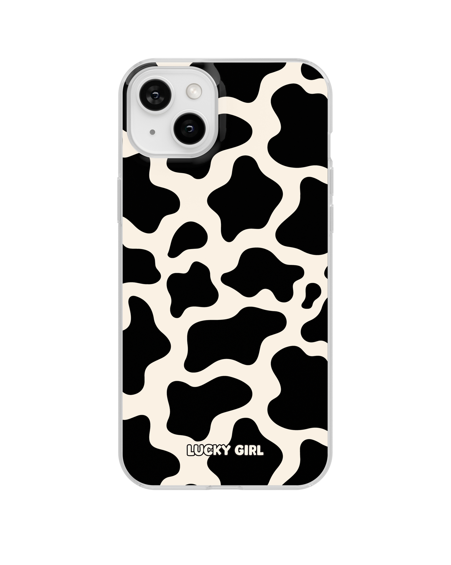 Onyx Cow Print Clear Case Insert