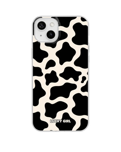 Onyx Cow Print Clear Case Insert