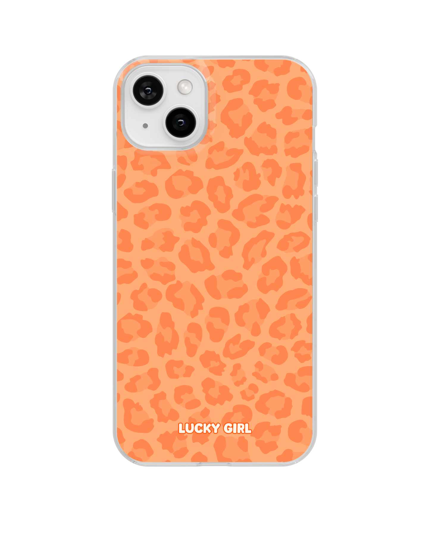Tangerine Leopard Clear Case Insert